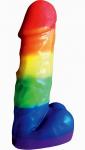 LGBT Jumbo Rainbow Penis Party Candle - Bachelorette Party Rainbow Pecker Candle